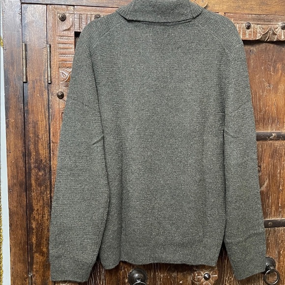 NWOT Joseph Abboud Shawl Collar Wool Blend Knit Sweater Men’s XL Olive Green - Picture 5 of 5